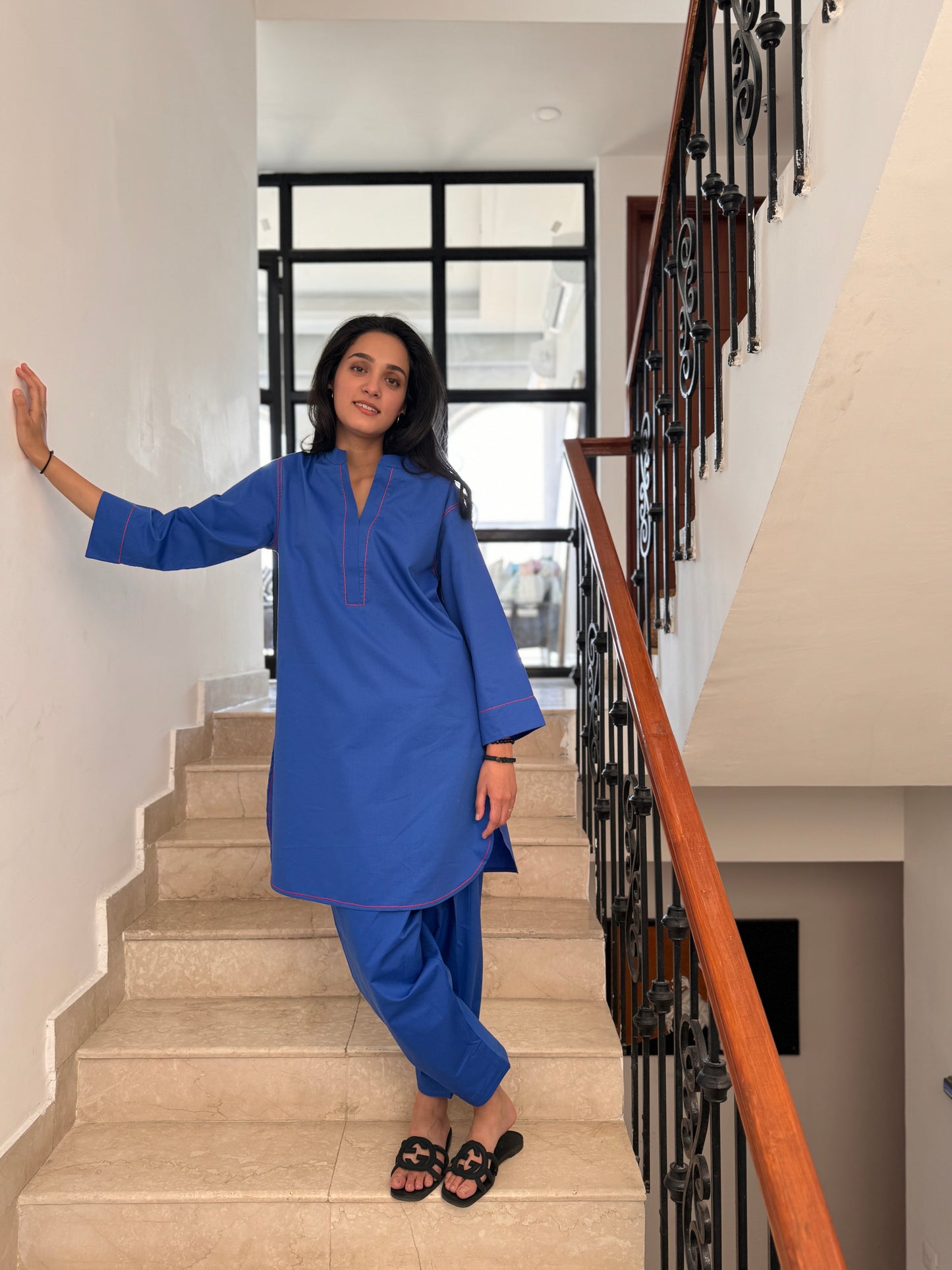 Poplin Co-ord Set - Blue
